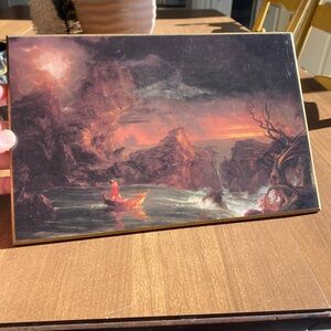 Vintage 12x8” National Gallery of Art Print Board -“The Voyage of Life: Manhood”